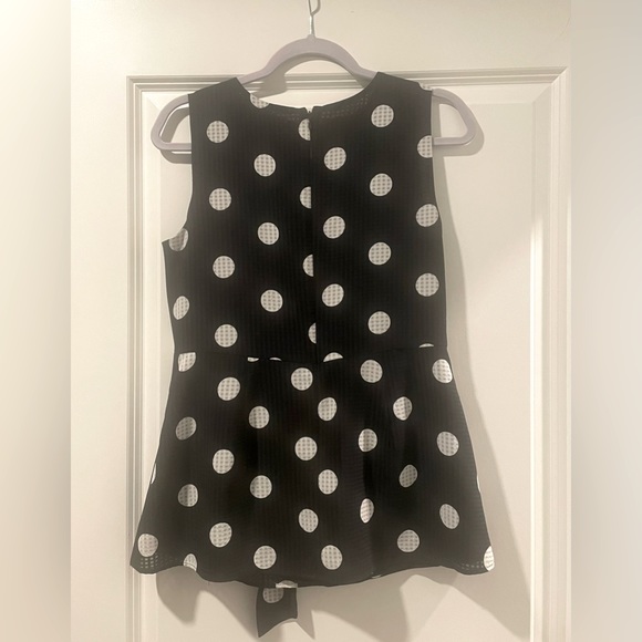 Ann Taylor Polka Dot Peplum Top - Picture 4 of 4